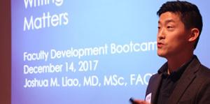 Dr. Joshua Liao speaks at the 2017 UW DOM GIM Faculty Development Bootcamp.